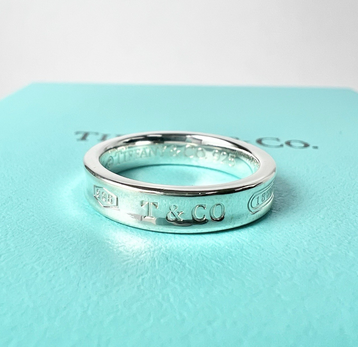 Tiffany & Co. 1837 Narrow Ring US 4.25 – 4.5 Sterling Silver 925 DWQ585