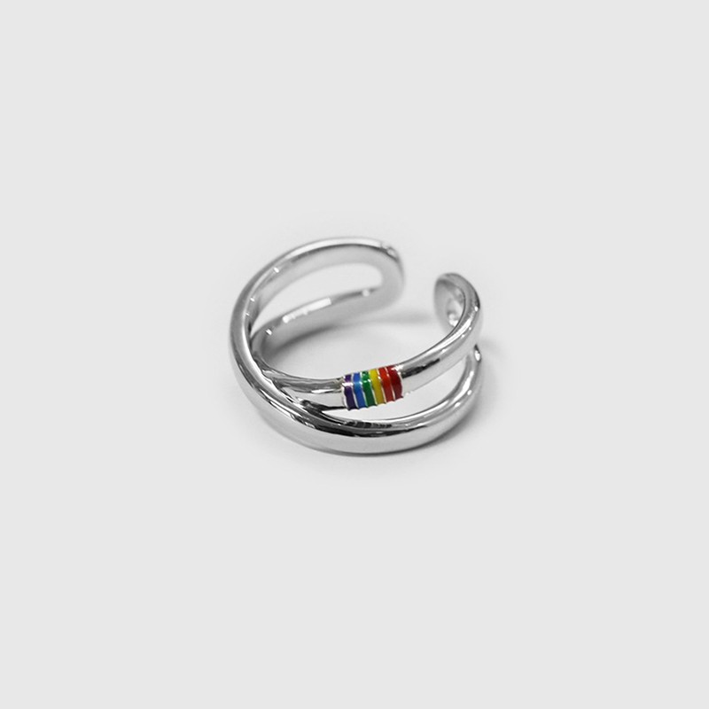Mobius Rainbow Ring Niche Design Personality Trend Color Index Finger Ring