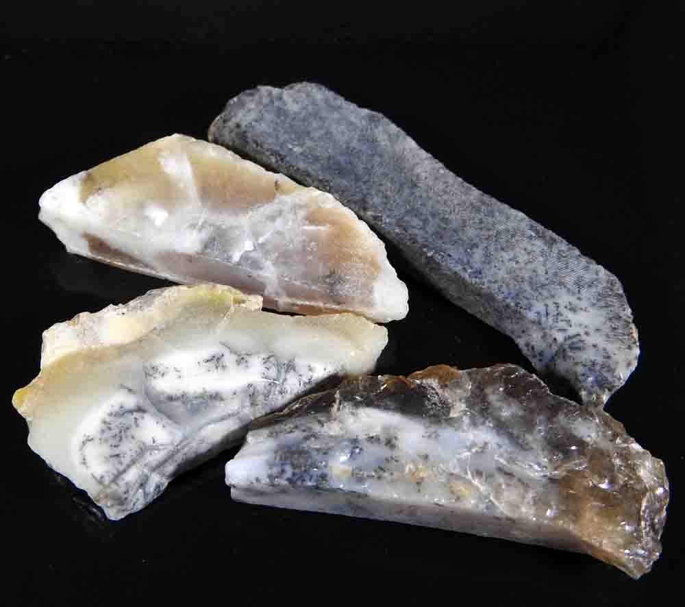 158.90Cts100%Natural Dendrite Opal Fancy Rough Lot Loose Gemstone