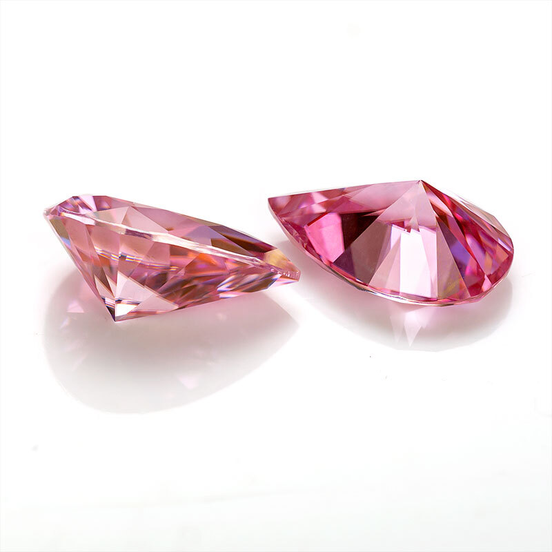 Pink Moissanite Loose Stones GRA Certified Multi Shape Brilliant Cut VVS Jewelry