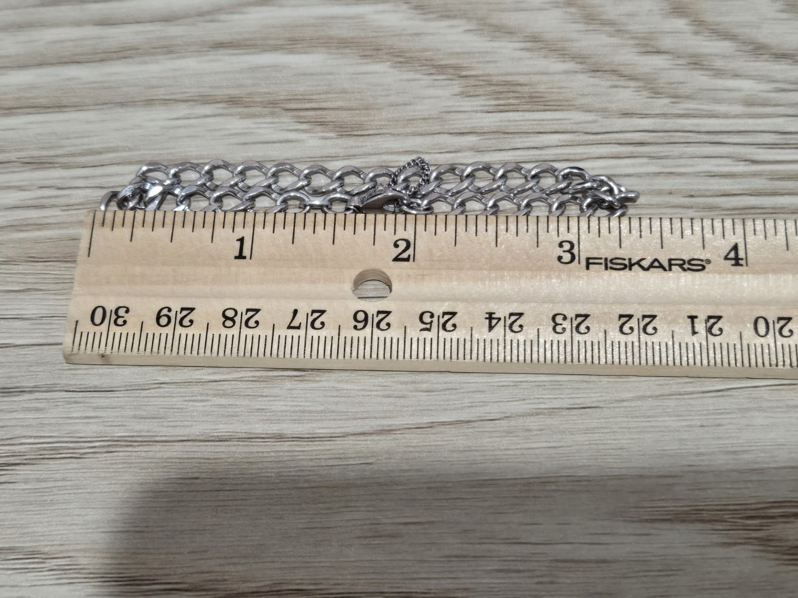 RETIRED James Avery 6.5 Inch Sterling Silver Single Curb Charm Bracelet