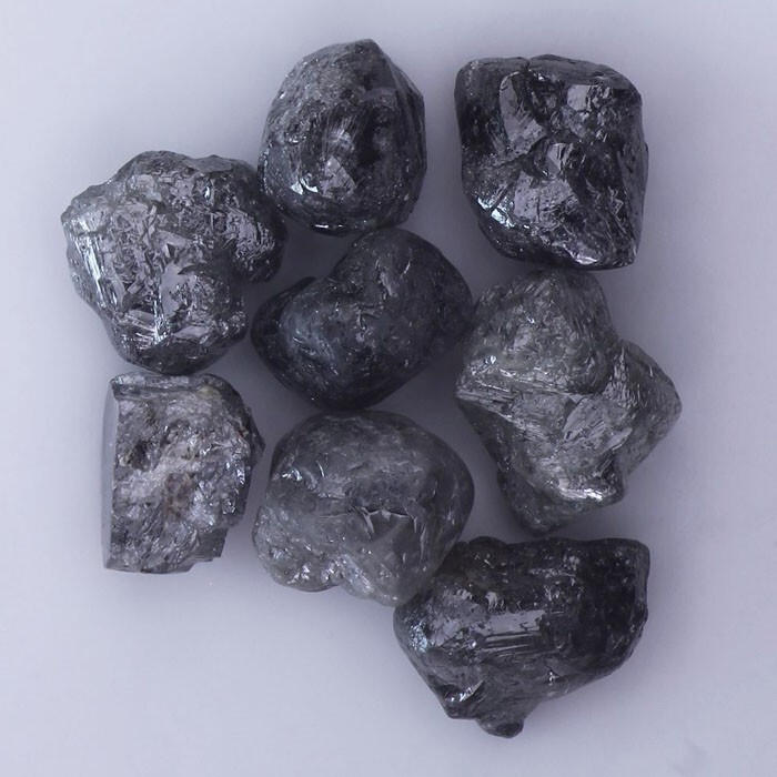 Wonderful 3.00 Carat Black Color Lot Rough Natural Roundish Australian Diamond
