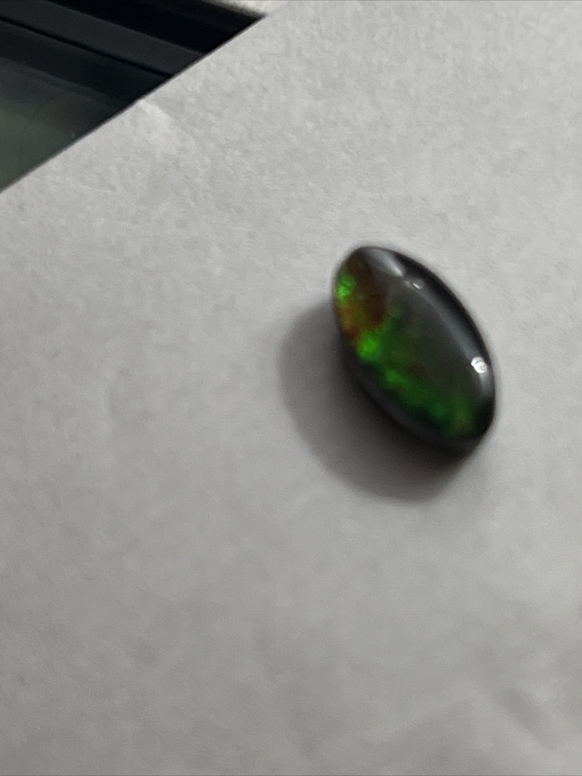 Clearance Estate JTV Ammolite Ammonite Triplet 12 X 6 mm Green Orange Yellow Fl