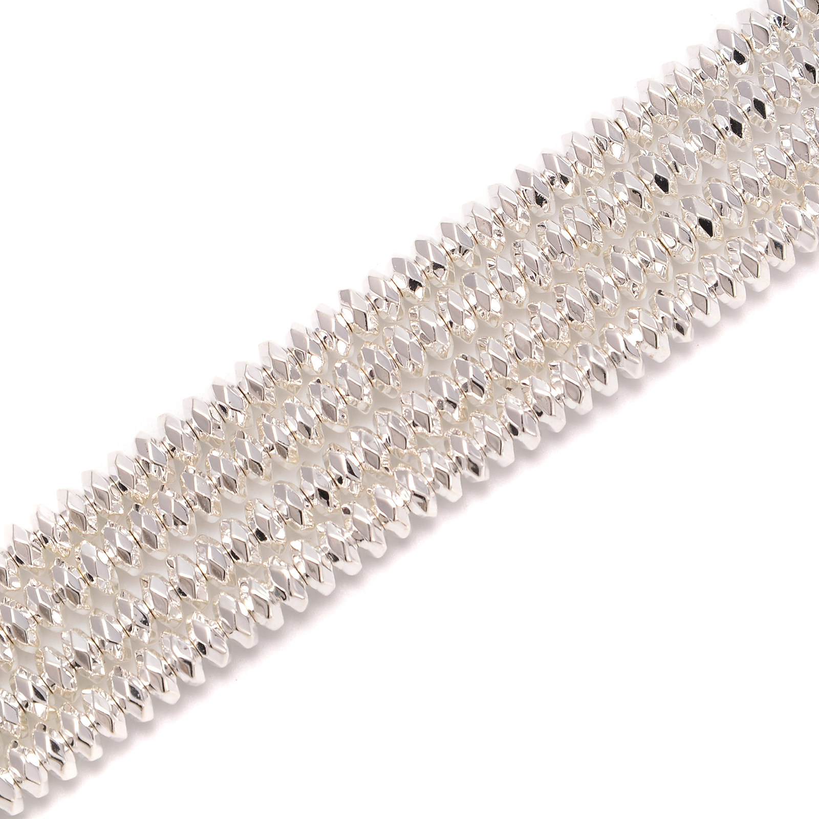 Titanium Bright Silver Hematite Faceted Rondelle Beads 3mm 4mm 6mm 8mm 15.5” St