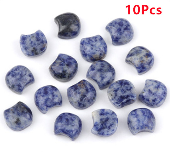 10Pcs 16x15x8mm Blue Sodalite Faceless Cat Head Horizontal Holes Beads ETY48