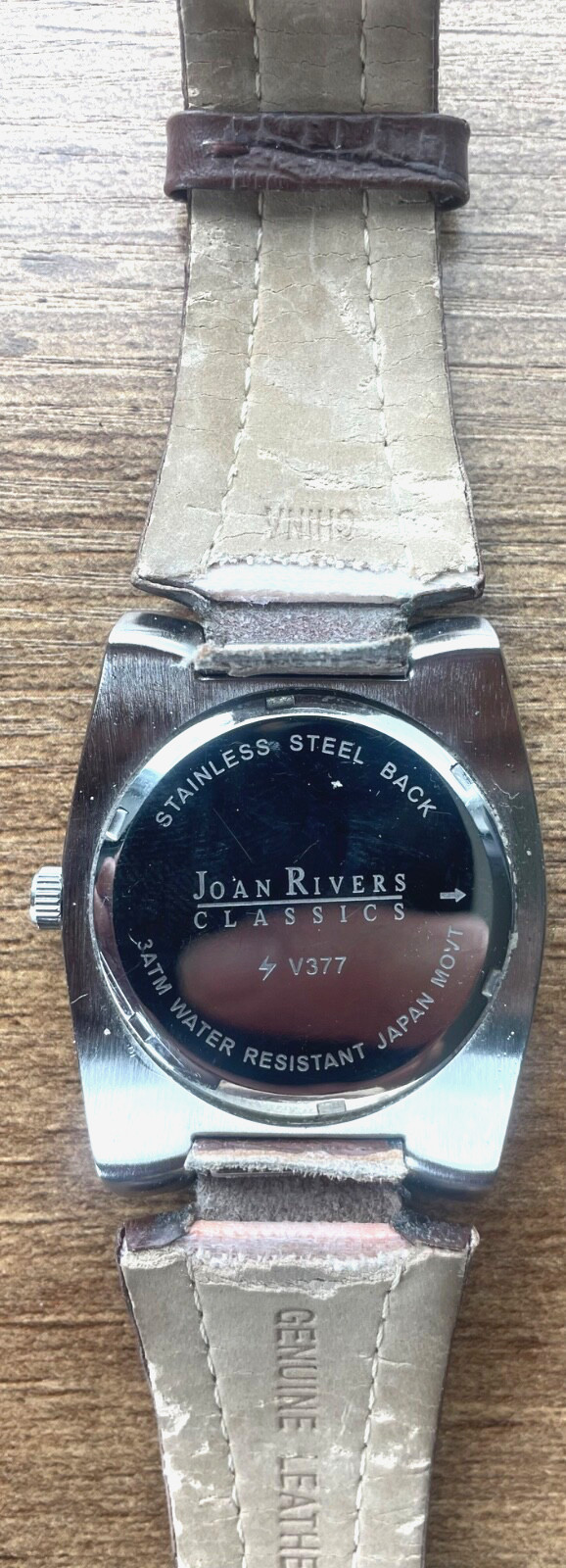 Joan Rivers Classics Men’s Watch V377 Leather Band New Battery WORKING
