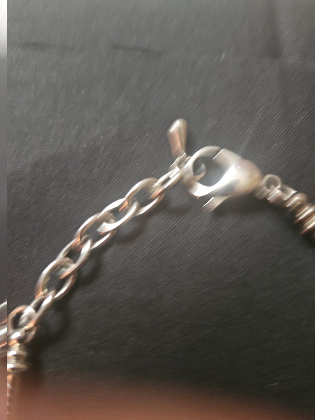 Bella Perlina Silver Tone Adjustable Red Charm Bracelet