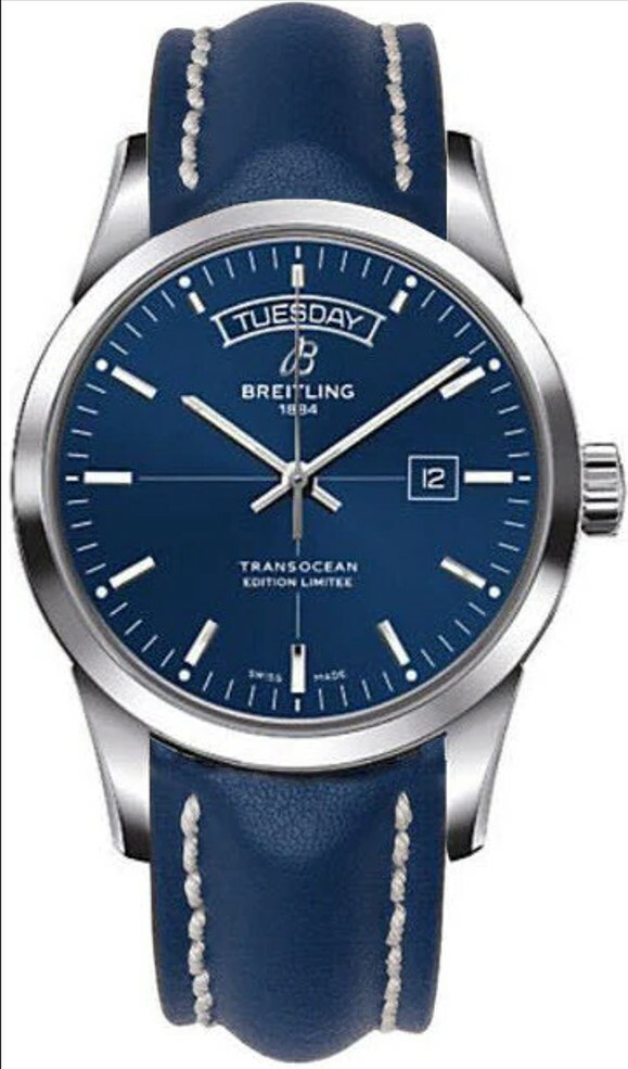 Breitling Transocean Day & Date ”Aurora Blue” Limited Edition of Only 1000 Pcs