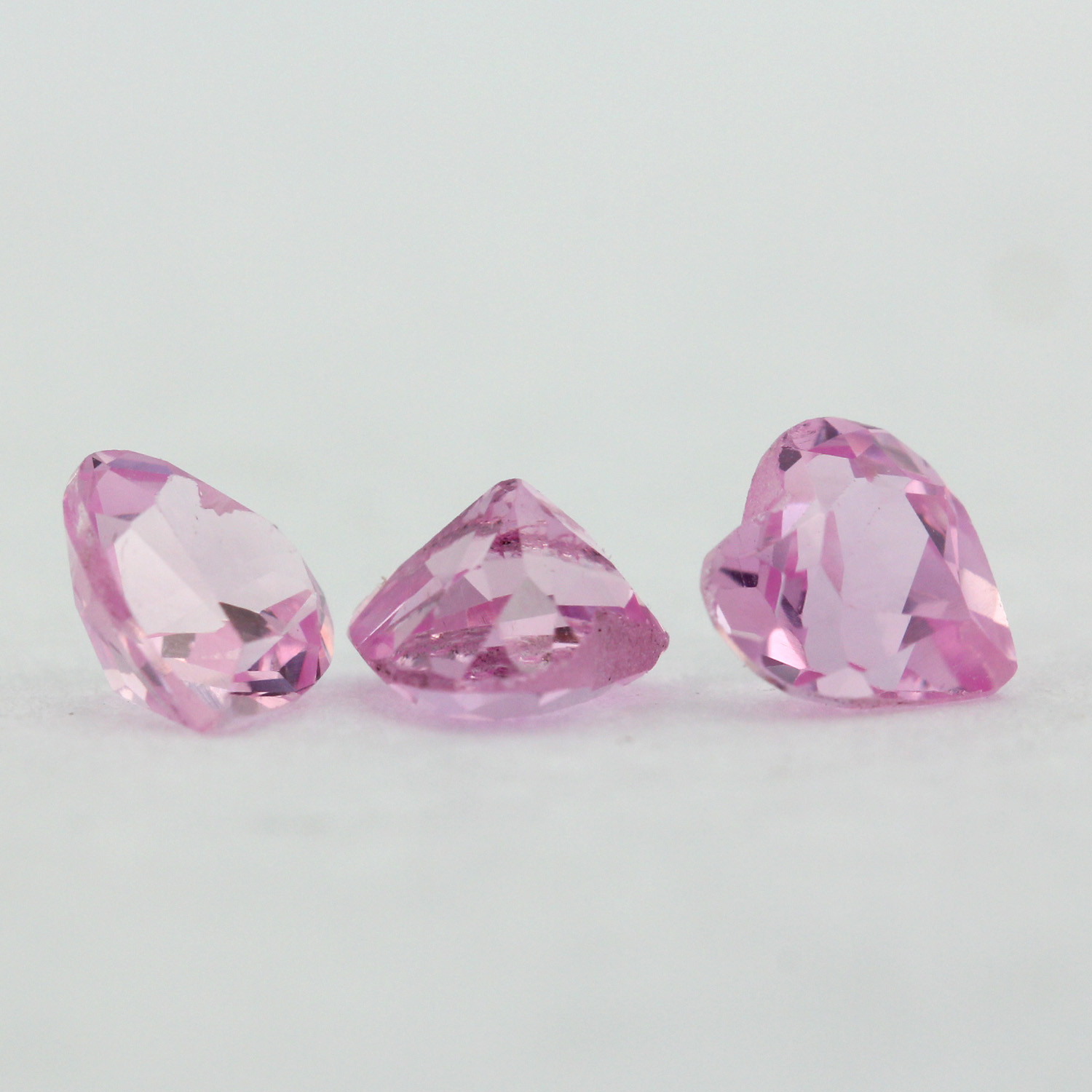 Loose Heart Shape Cut Pink Sapphire CZ Stone Single Cubic Zirconia Birthstone