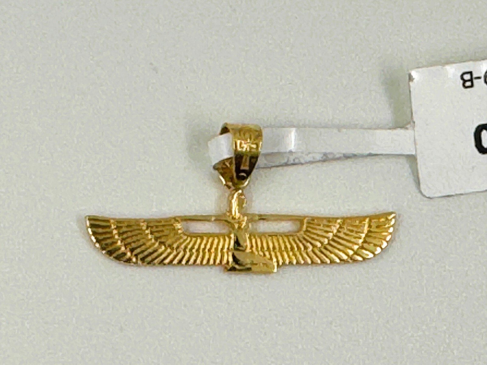 Handmade Egyptian Jewelry Winged Isis 18K Yellow Gold Pendant 1.73 Gram