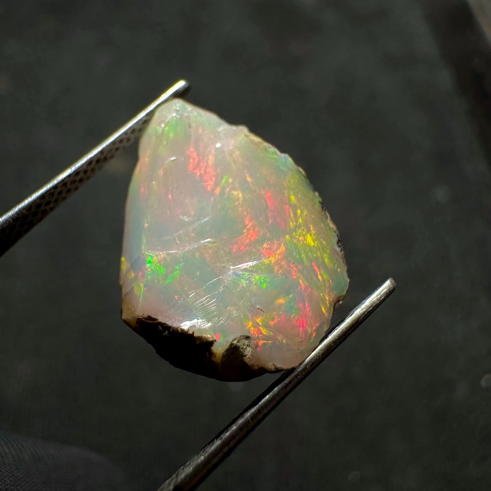 6.45 CTS Natural Ethiopian Opal Rough, Multi Fire Opal Gemstone, Welo Opal Raw.
