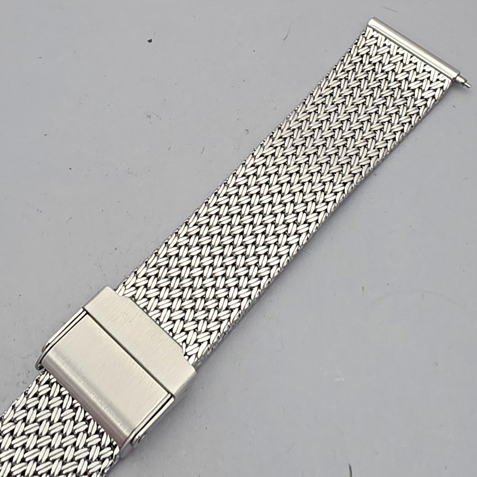 Unbranded Stainless steel mesh watchband/Bracelet 20mm Woven Texture