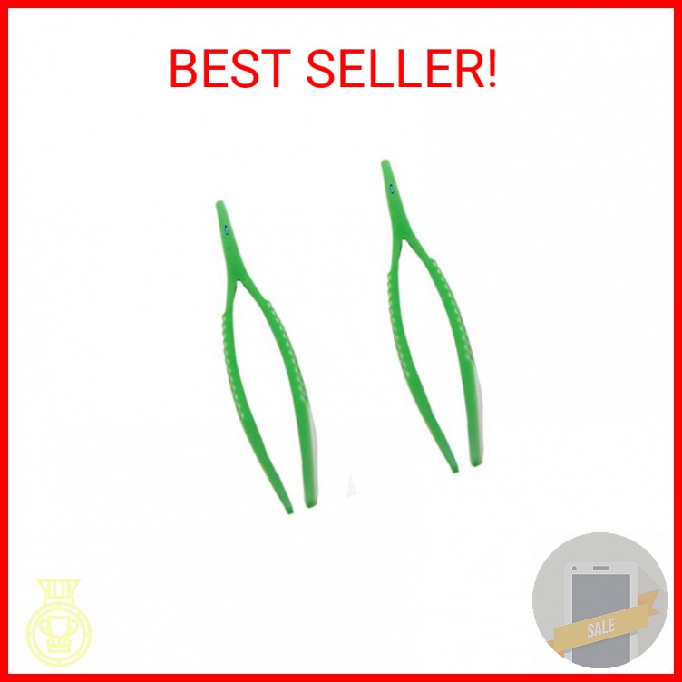 2 PCS PLASTIC TWEEZERS 5″ NON CONDUCTIVE JEWELRY WATCHMAKERS