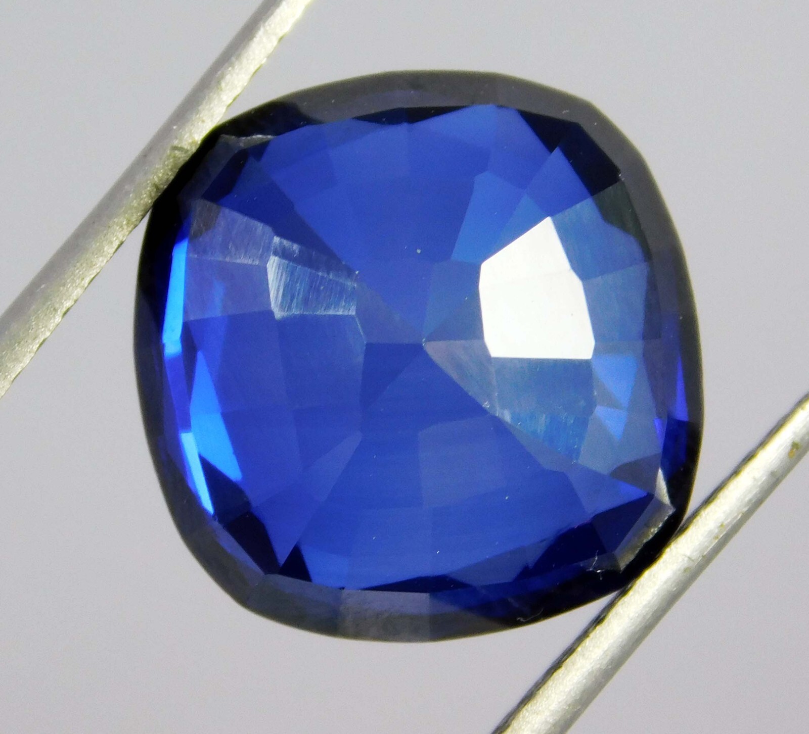 CERTIFIED 11.45 Ct Natural California Blue Rare Benitoite Cushion Cut Gemstone
