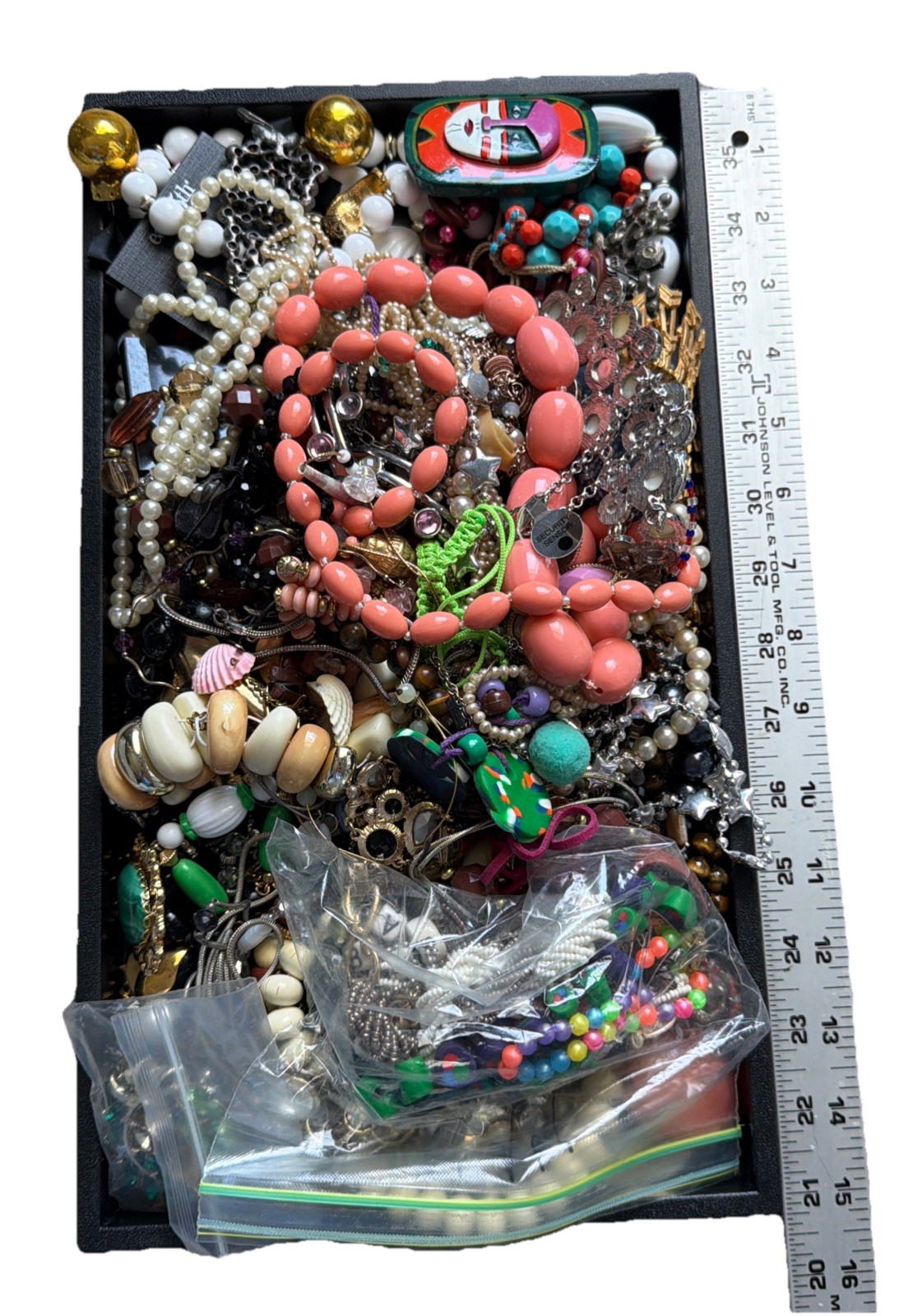 5.76 Lbs Bulk Craft Jewelry Lot Junk Repurpose Beads Wearable As Pictured As Is