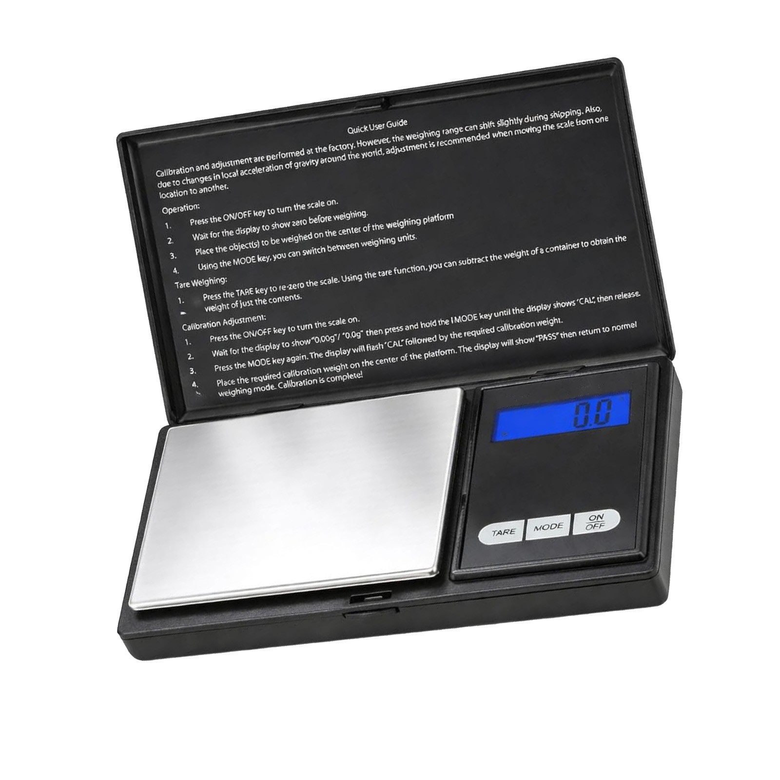 Digital Scale 1000g/0.1g Pocket Size with 6 Units Grams Ounces Grains Carats