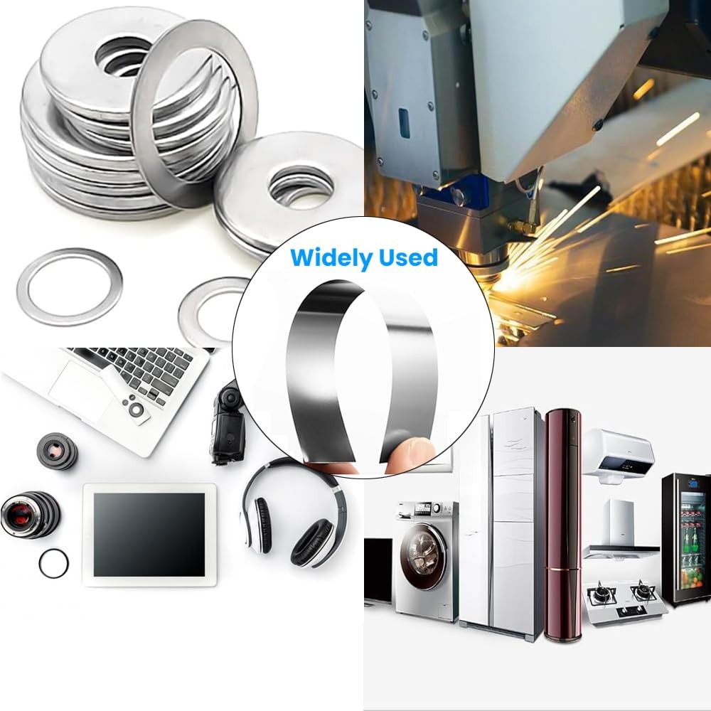30PCS Shim Stock Assortment,304 Stainless Steel Strips,10 Sizes Thin Metal Shims
