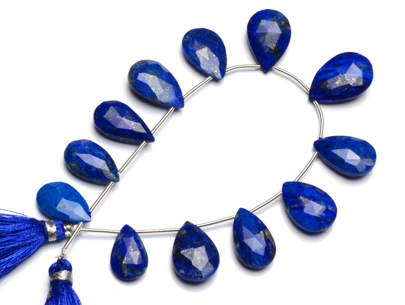 Natural Gem Lapis Lazuli Faceted 15×9 to 19x13mm Size Pear Shape Beads 7″ Strand