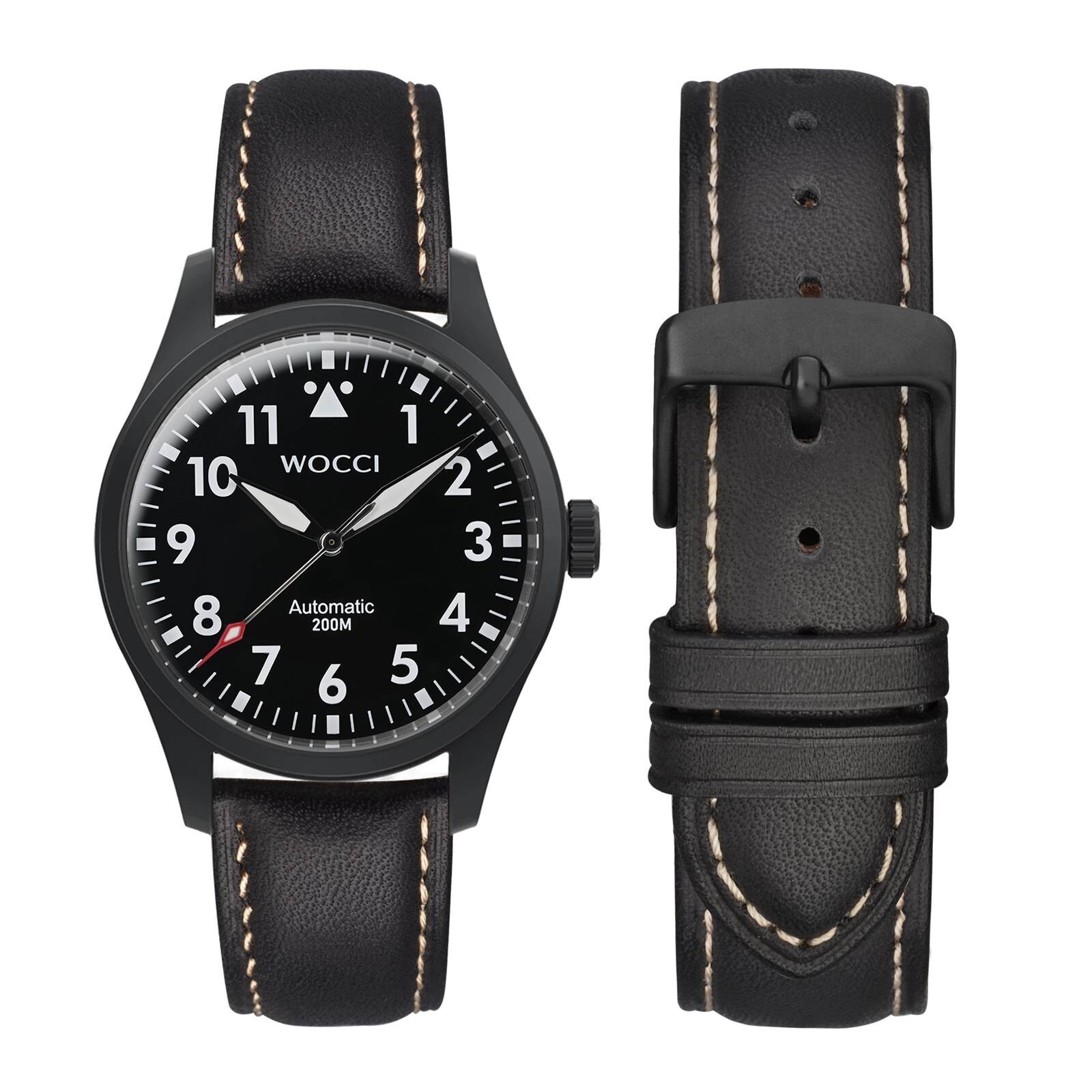 WOCCI Vintage Leather Watch Band 14 15 16 17 18 19 20 21 22 23 24mm Strap