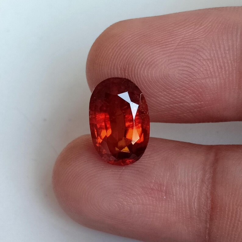 REAL Mozambique Hessonite Garnet Oval Earth Mine Gem January Birthstone 5.20 Ct