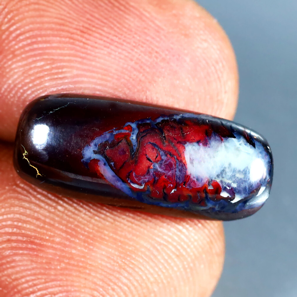8.99 ct Fancy Cabochon (20 x 8 mm) Multi Color Australian Koroit Boulder Opal