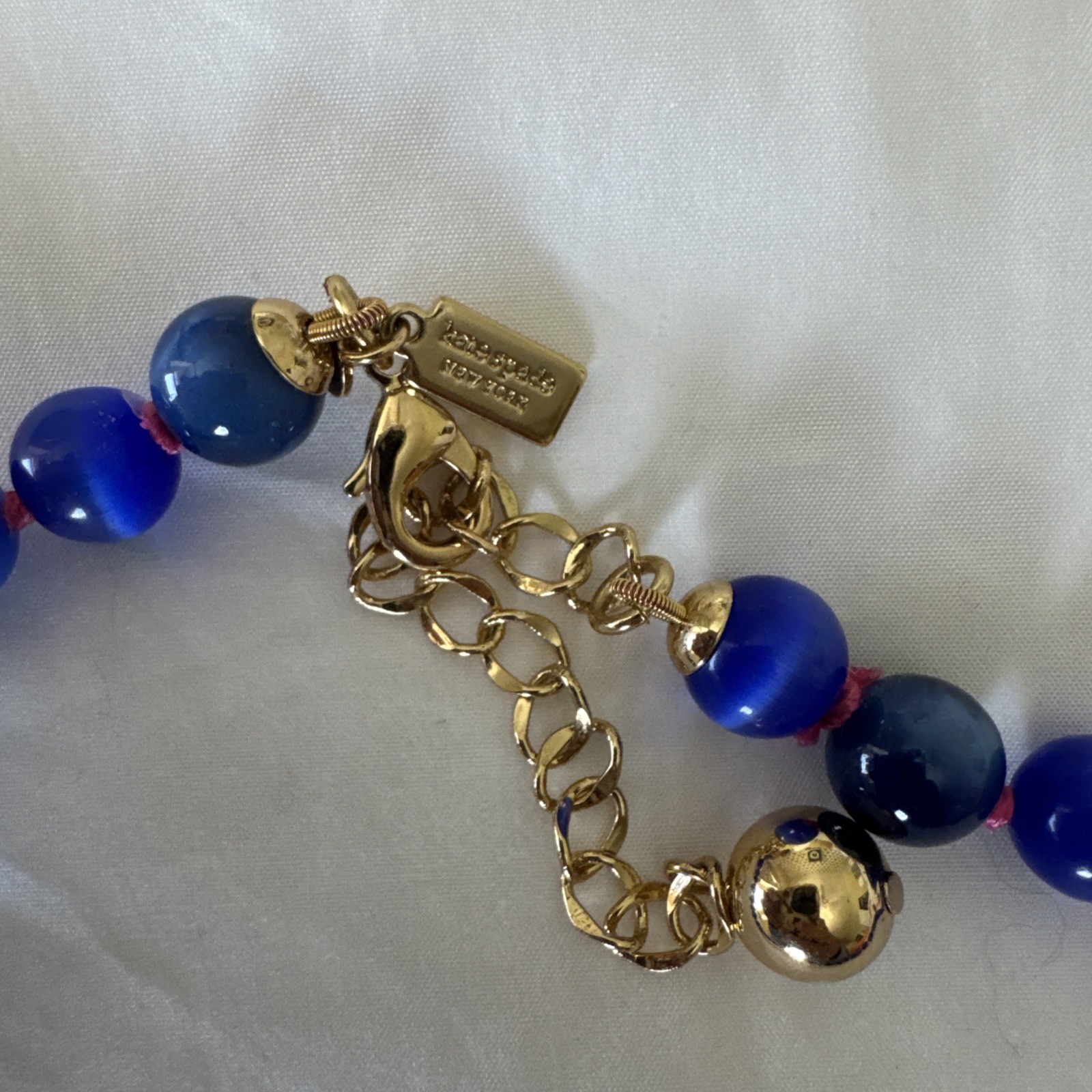 Kate Spade New York® Pretty Poms Tassel Pendant Blue Purple Necklace No Tag