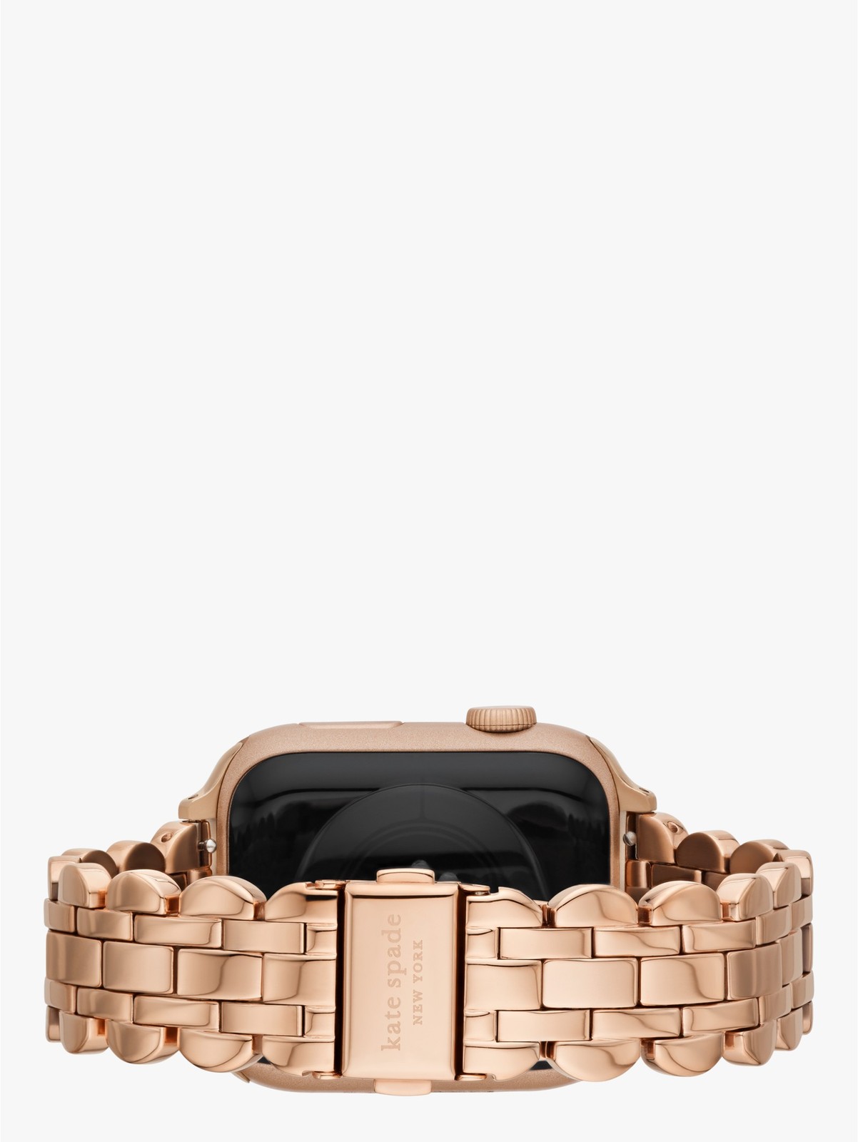 Kate Spade New York Rose Gold Stainless Steel Band Apple Watch 42 44 45 KSS0121