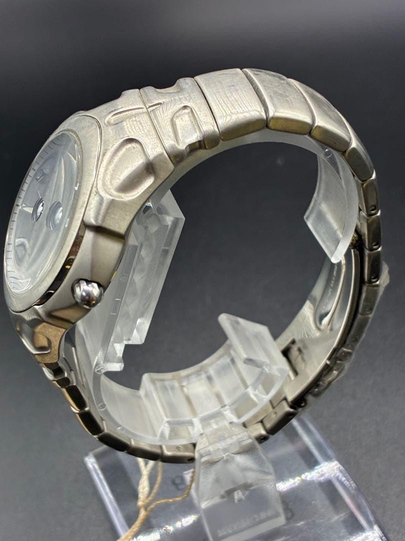 SEIKO KINETIC Auto Relay 5J22-0A30 Silver Men’s Watch 3-3651 Japan