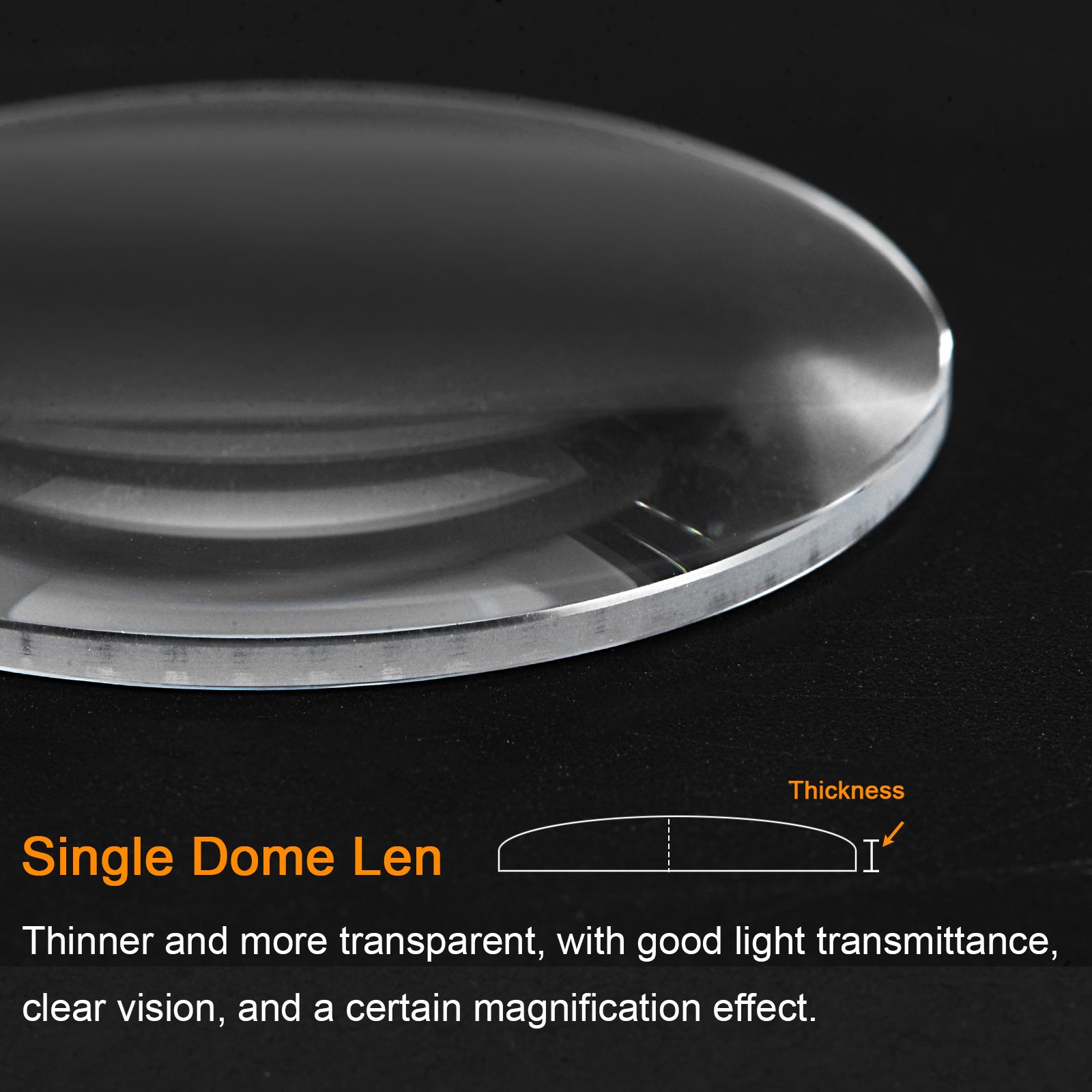 3pcs Watch Glass Lens 22.5mm Round Clear Crystal Lens for Watchmaker Repair