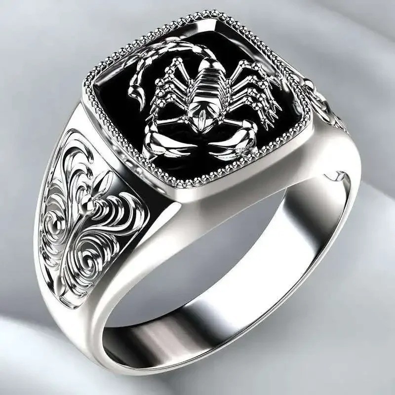 Scorpion Ring Stainless men Fashion Finger Ring Men Jewelry Nordic Mythology