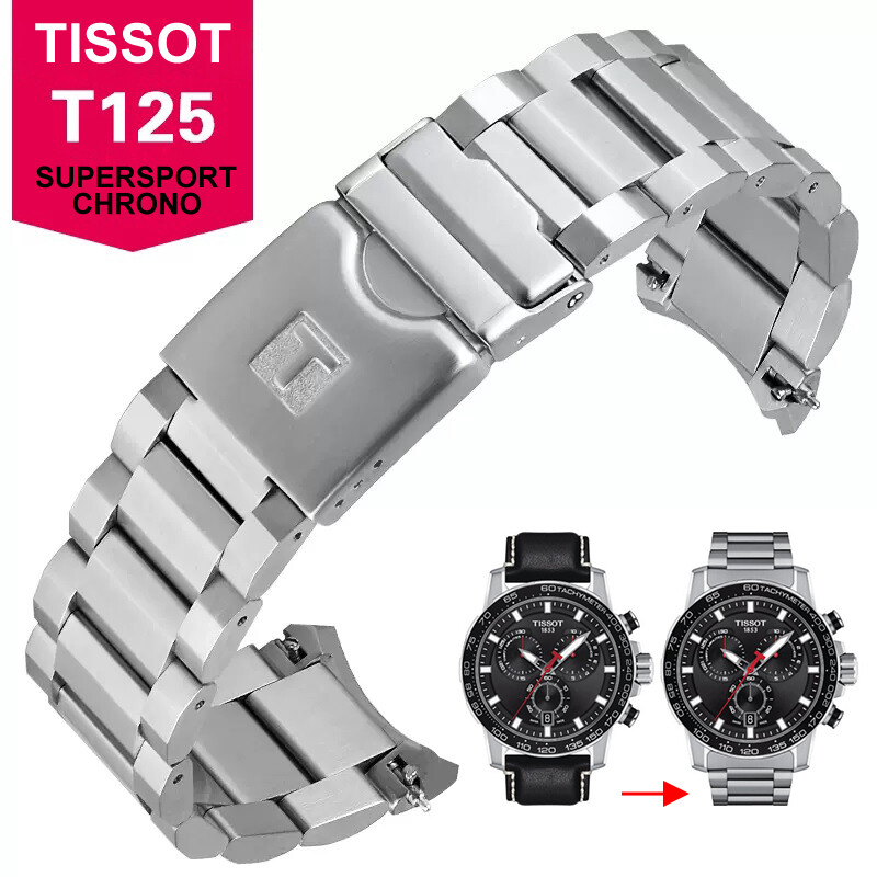 Tissot T125617A Supersport Chrono watch band Series Stainless Steel Bracelet22mm
