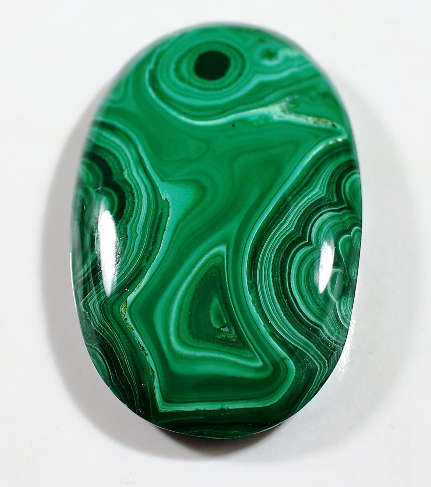131 Ct 8X27X44 mm NATURAL DESIGNER GREEN MALACHITE OVAL CABOCHON GEMSTONE OK-53