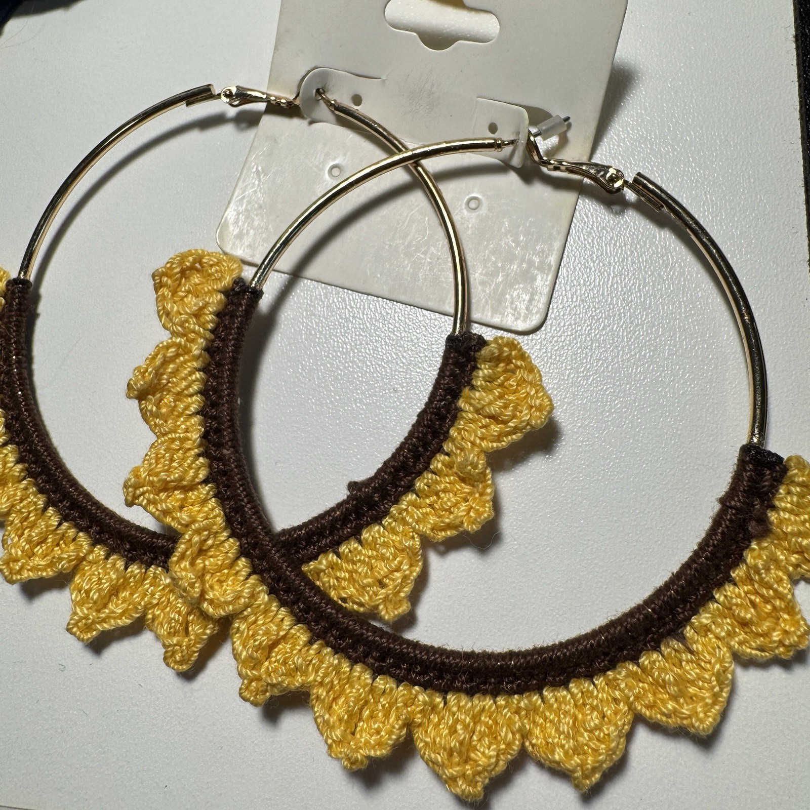 Authentic Hand-Crochet Earrings Lot 4 Pairs Made in Mexico Artisan Boho flower