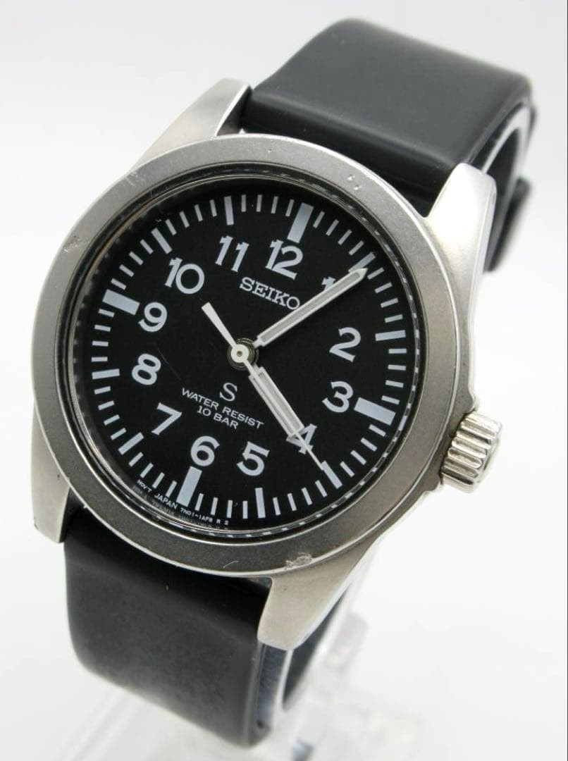Seiko x Nano Universe SUS 7N01-0KL0 QZ Black Dial Men’s Watch Wristwatch Rare