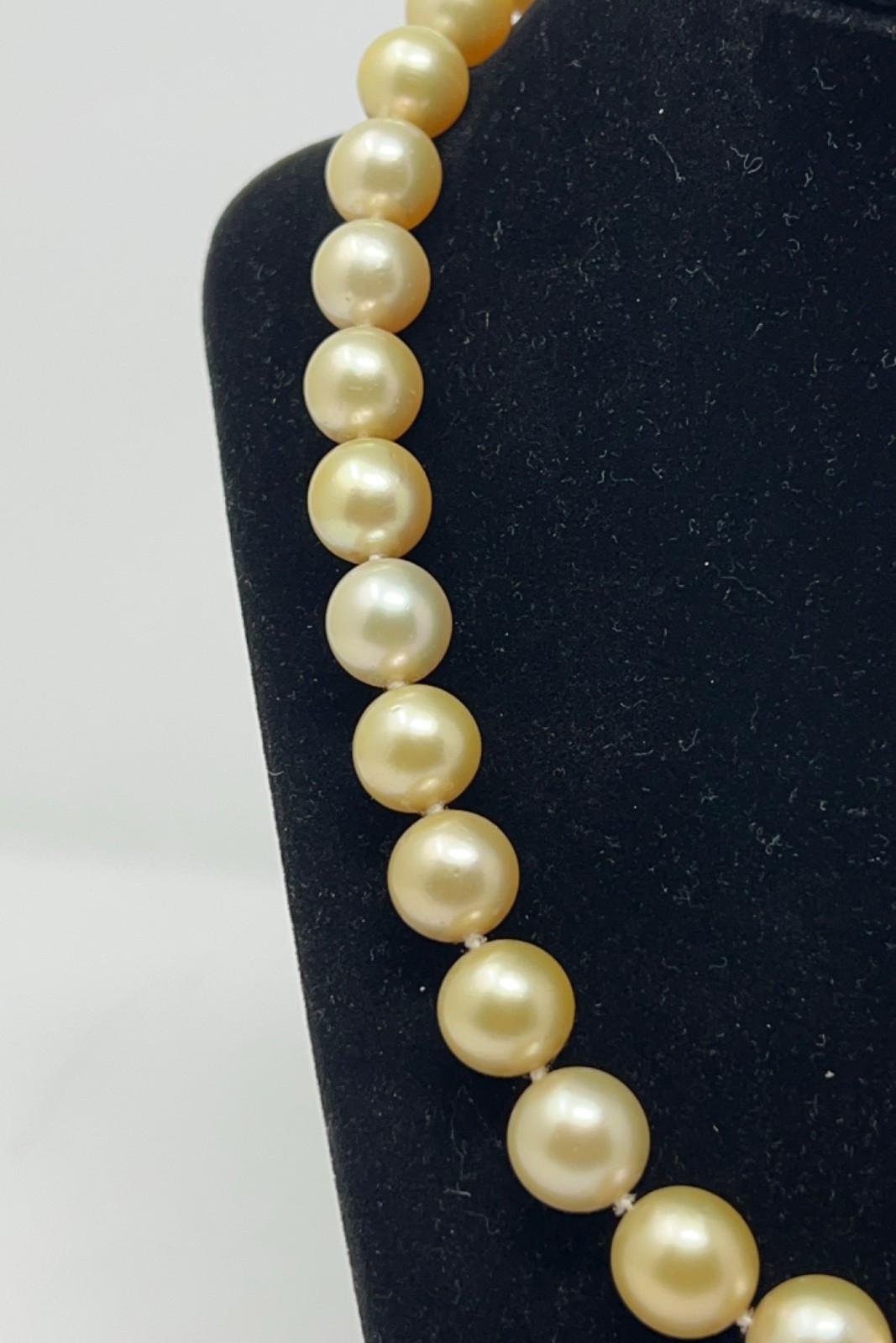 11.8-12.6mm Golden South Sea Pearl 14k Yellow Gold Strand 18″ – 90g