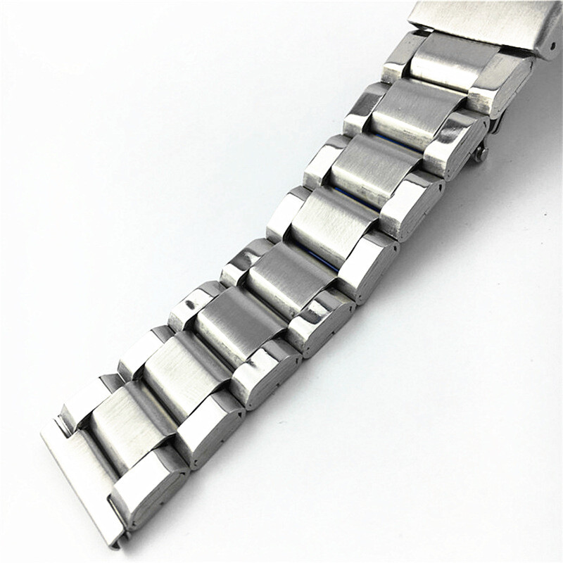 High Quality Mens Brushed Bracelet Stainless Steel Watch Band Strap 20 22 24mm