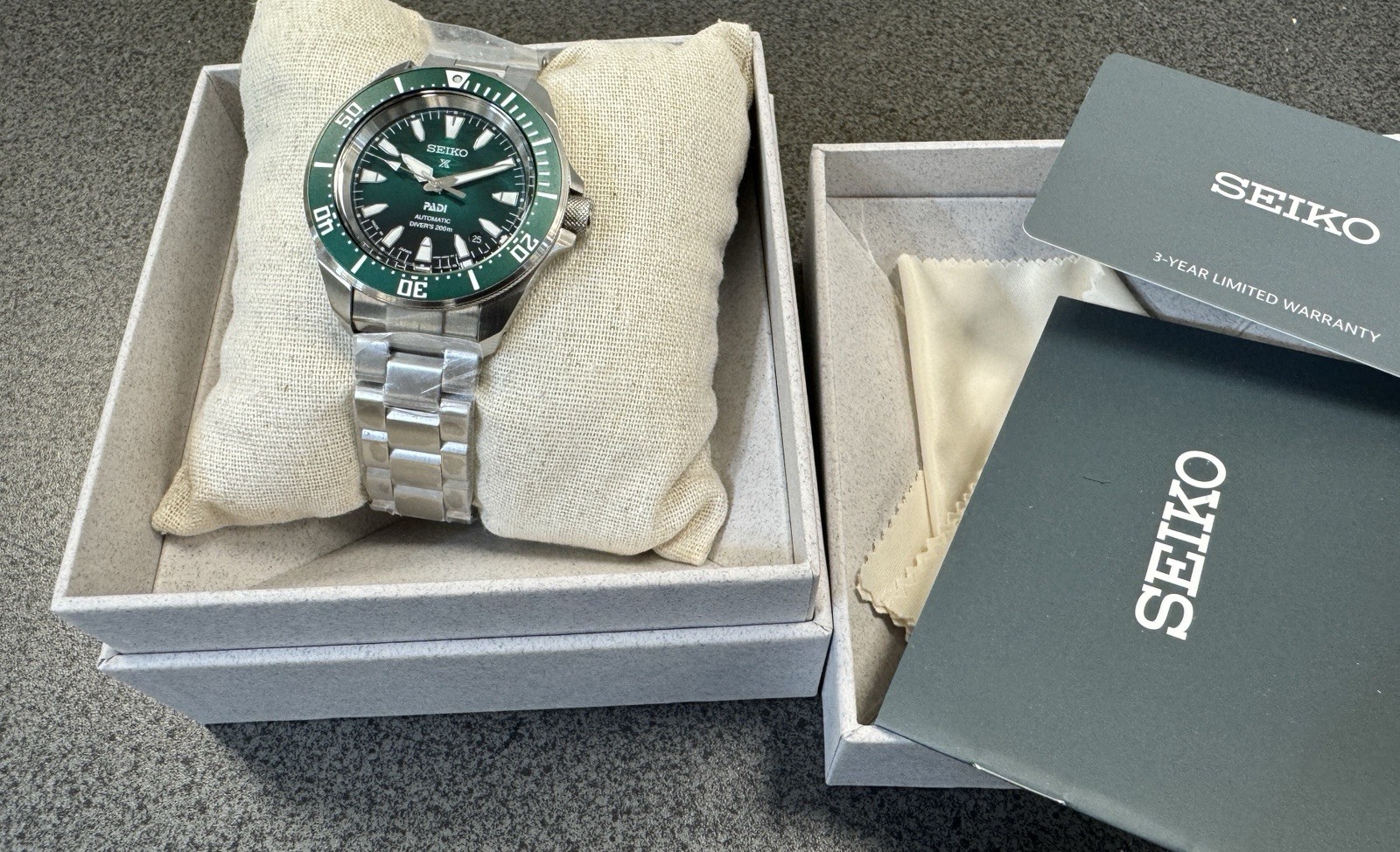 Seiko Prospex Sea Samurai PADI Divers Green Dial Special Edition Watch SRPL13