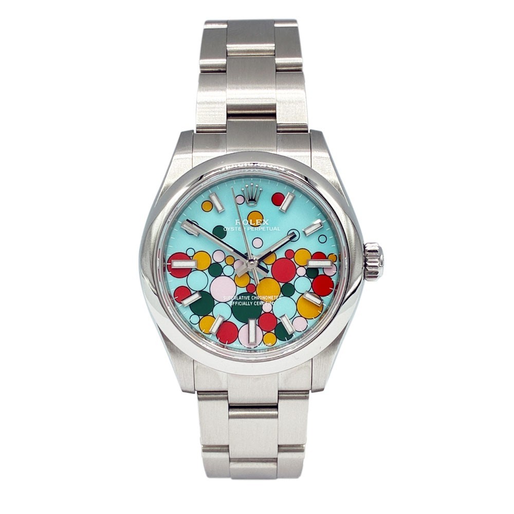 Rolex 277200 Oyster Perpetual Turquoise “Celebration” Dial 31mm Watch