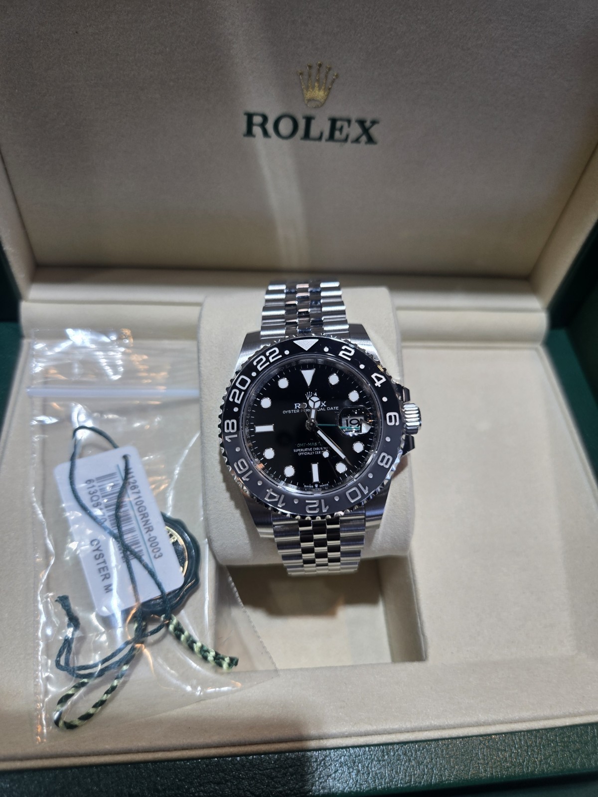 Rolex GMT-Master II 126710BLNR Silver Jubilee Bracelet with Blue and Black Bezel