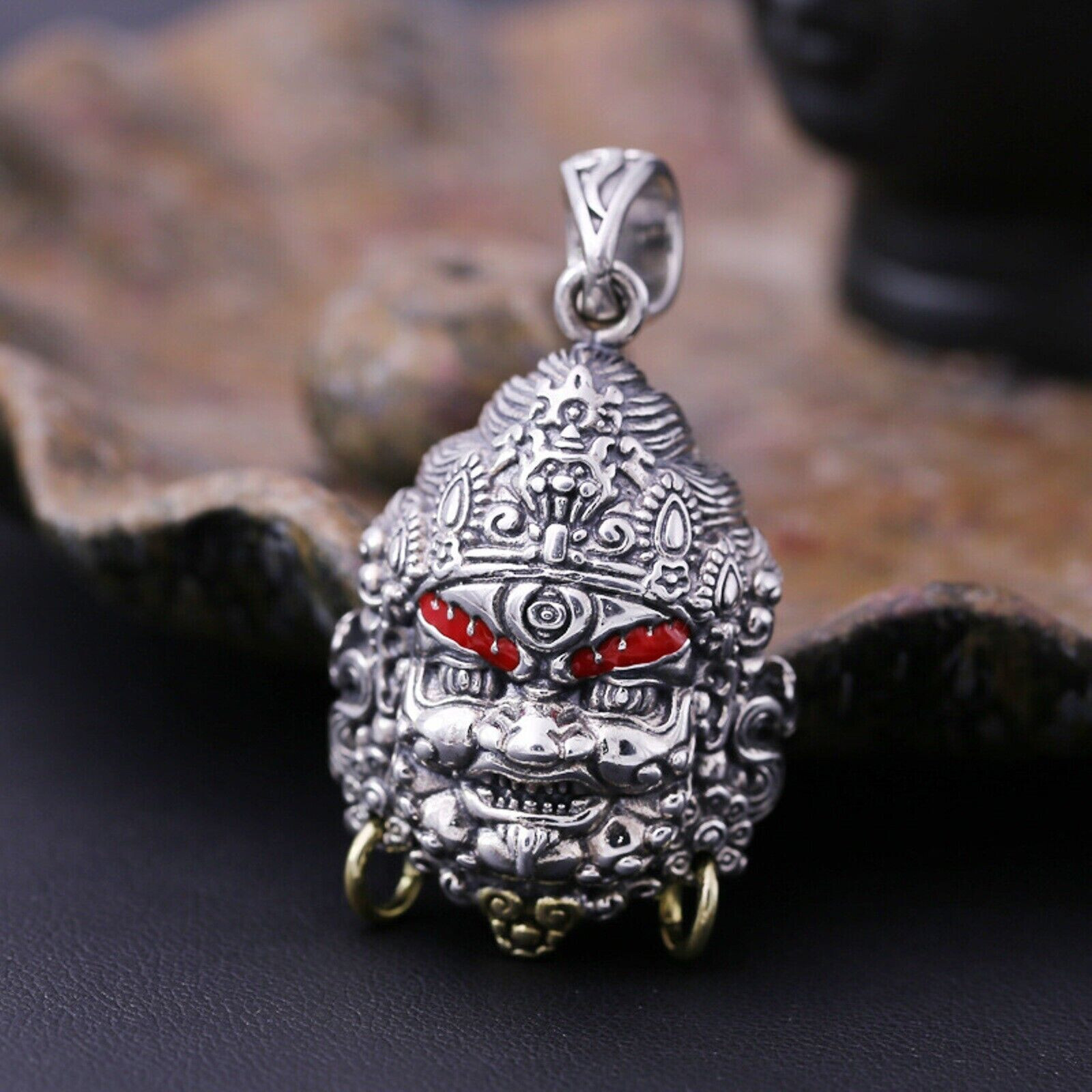 Pure S925 Sterling Silver Men Women Bless Lucky Patronus God Of Wealth Pendant