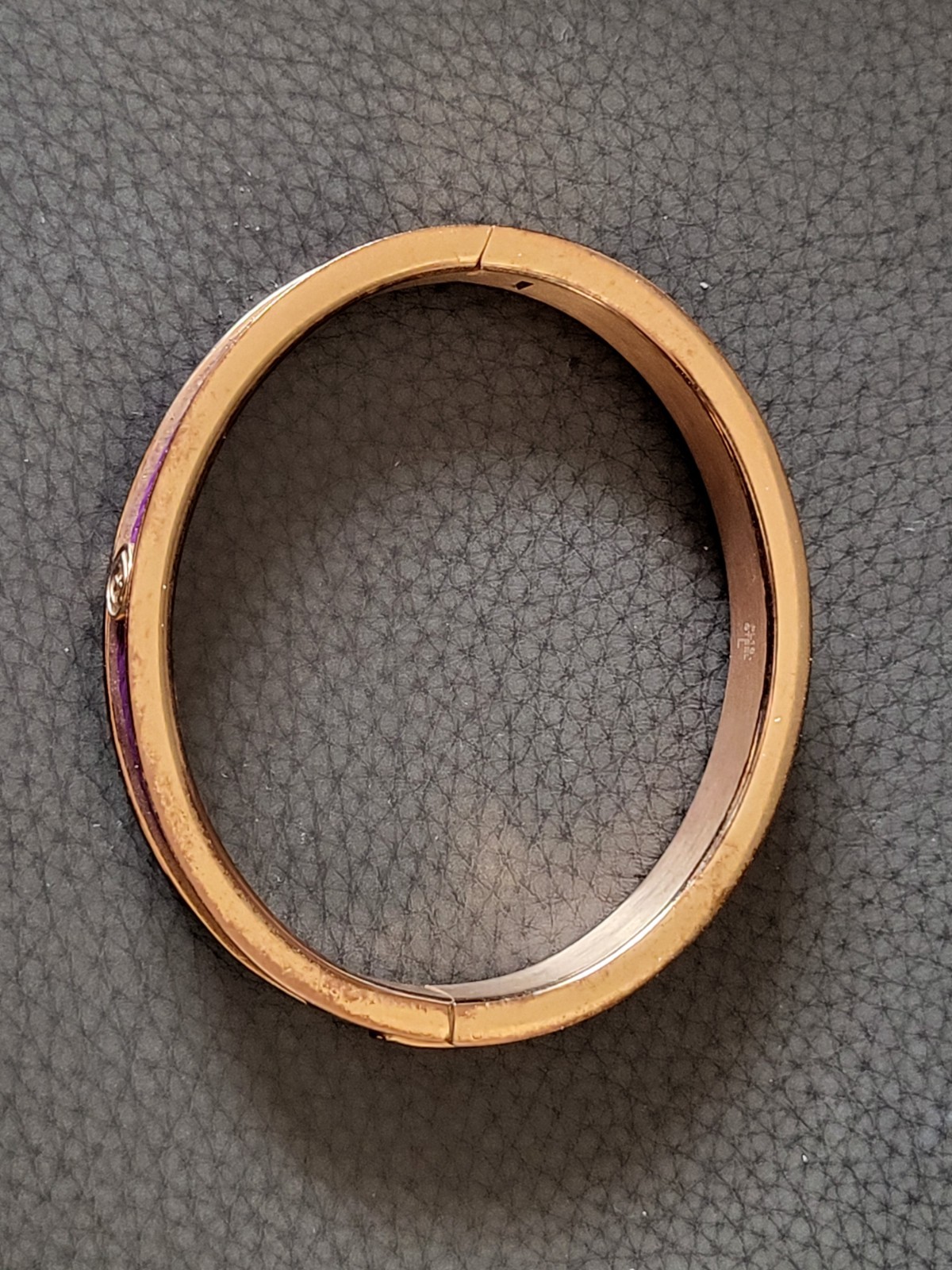 Charriol Forever Colors Plum Hinged Bangle Bracelet. With Box. Size L