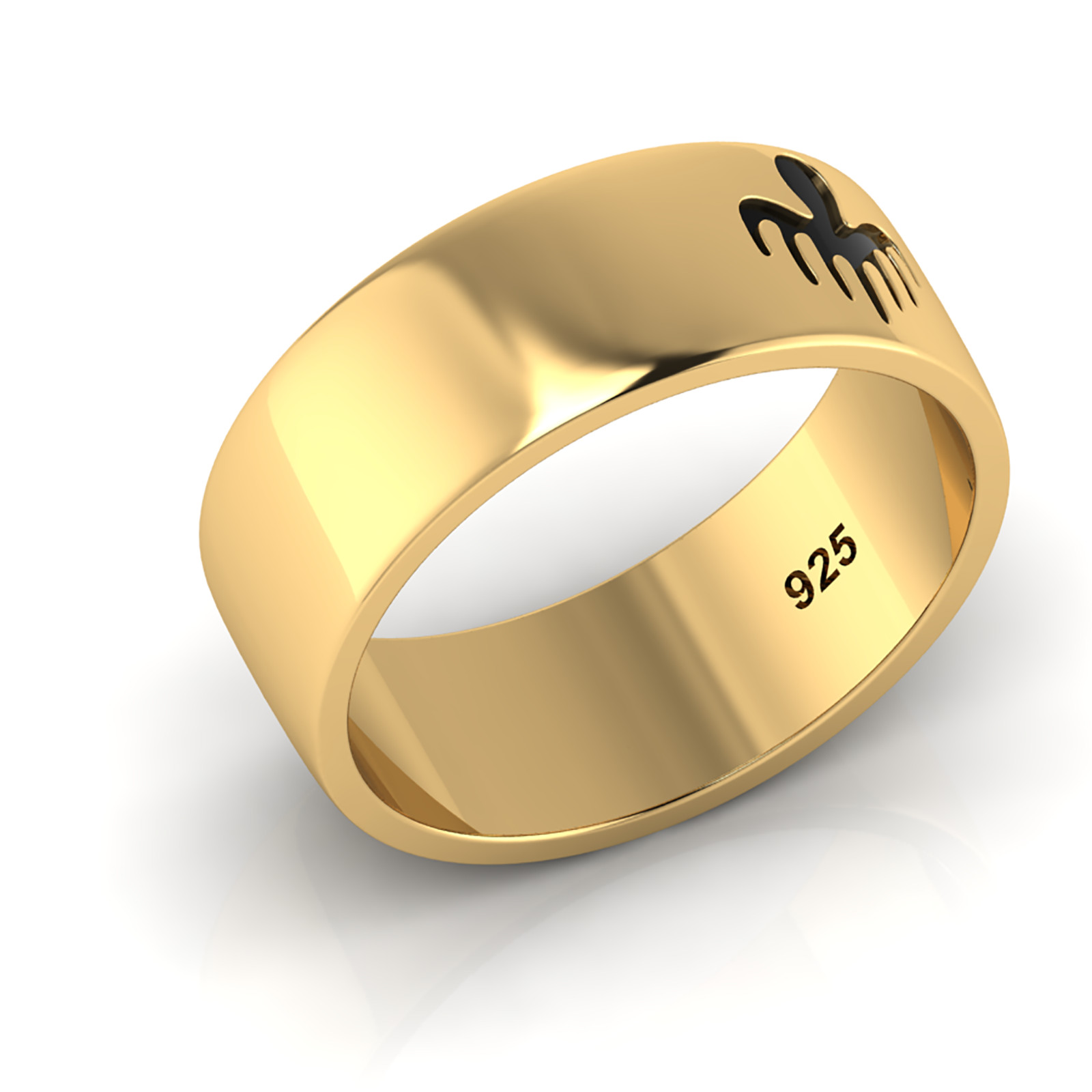 925 Silver Spectre Ring, Agent 007 Symbol Ring, Fashion Jewelry, Spectre Band, B