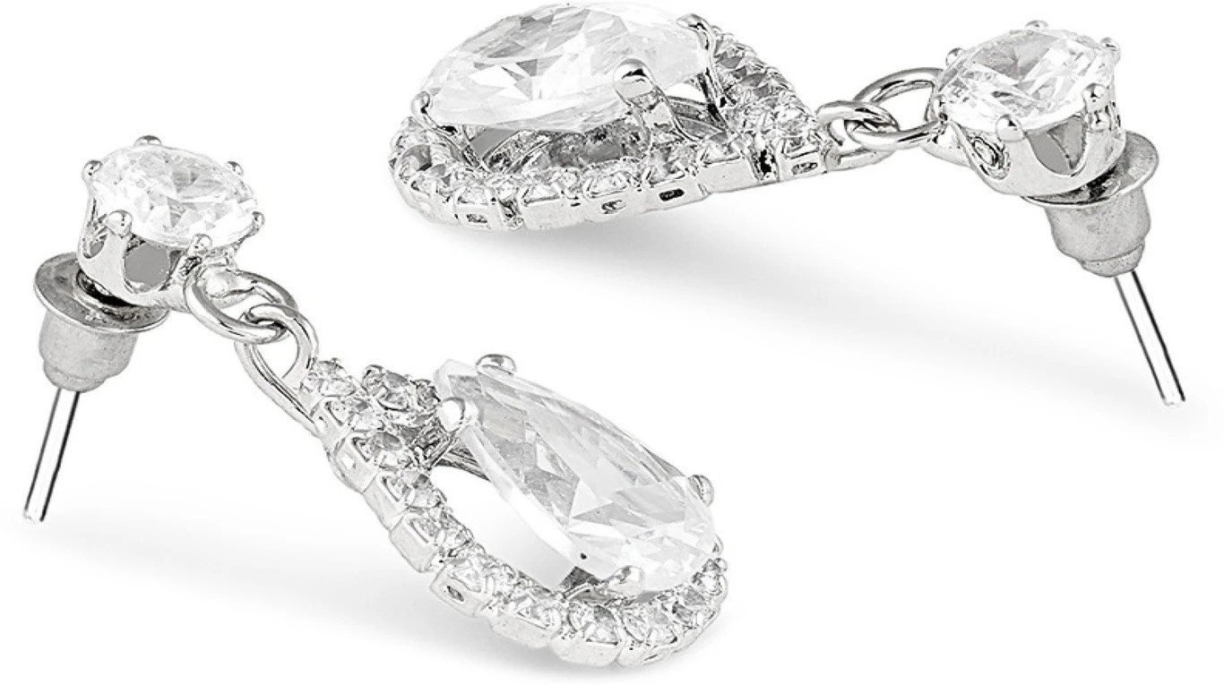 Elegant Teardrop Necklace & Earring Set – Timeless Every occasion lab created