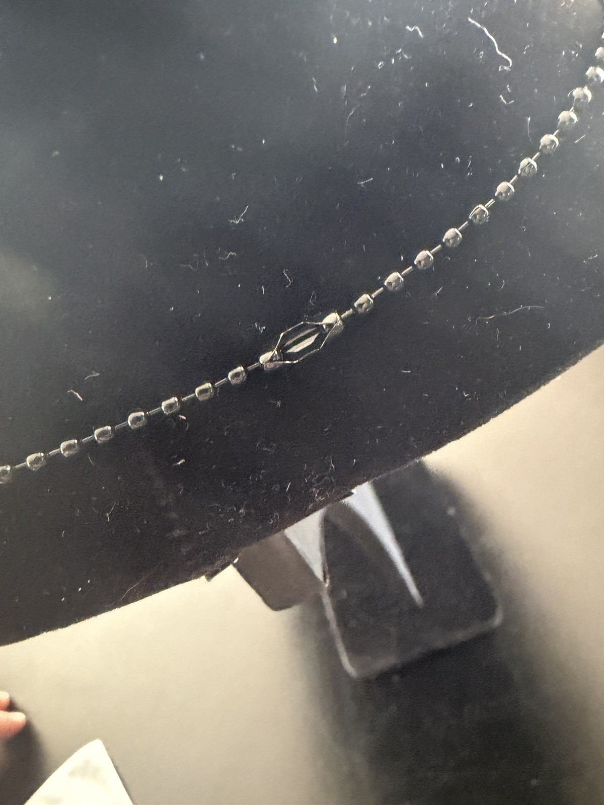 Chrome Goth Cross Style Necklace BLACK