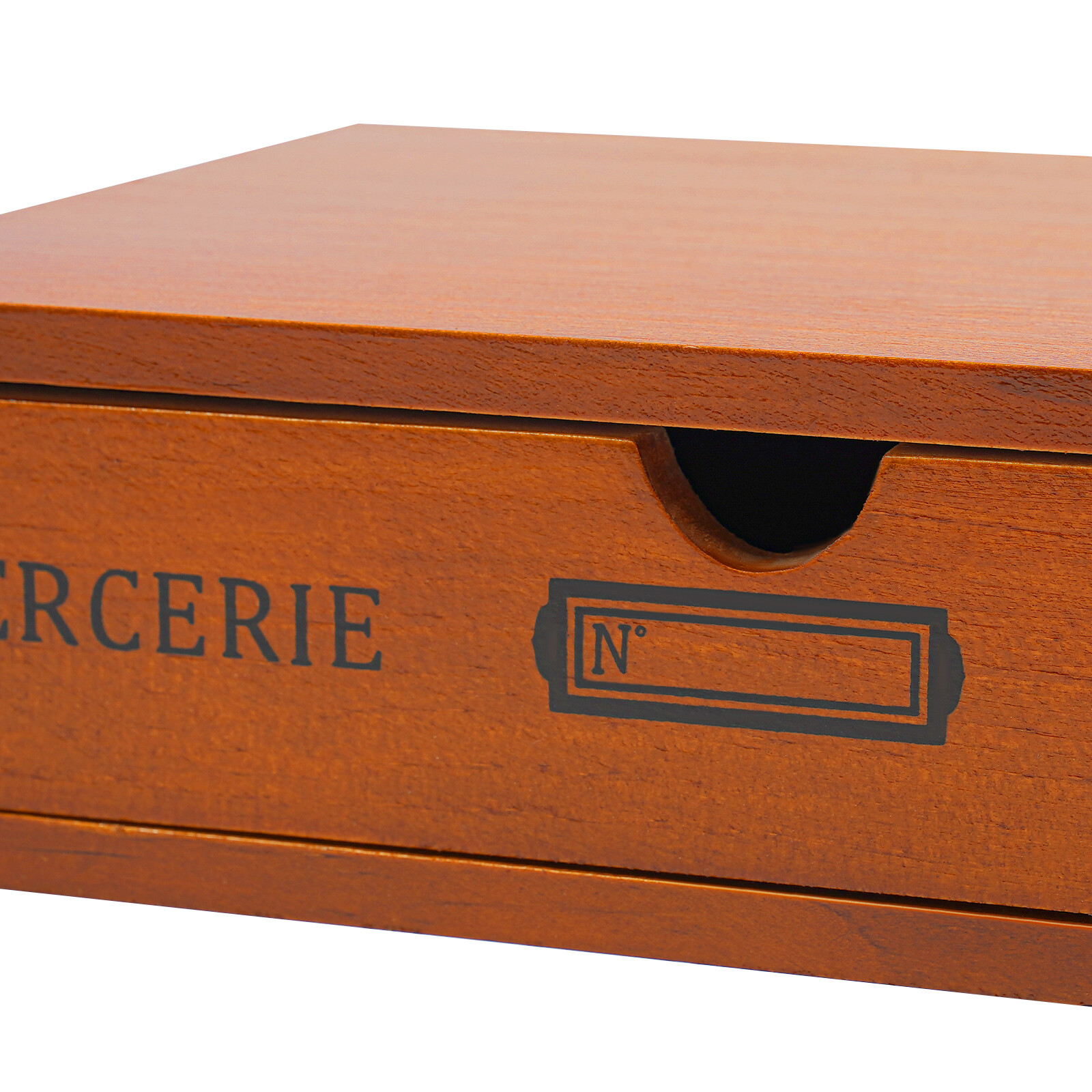 Single-Drawer Storage Box Table-Top Holder Case Wooden Desktop Jewelry Organizer