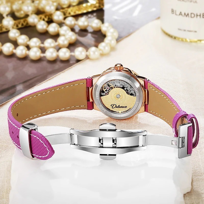 Luxury Brand Women’s Watches Waterproof Elegant Fashion Purple Watch for Women S
