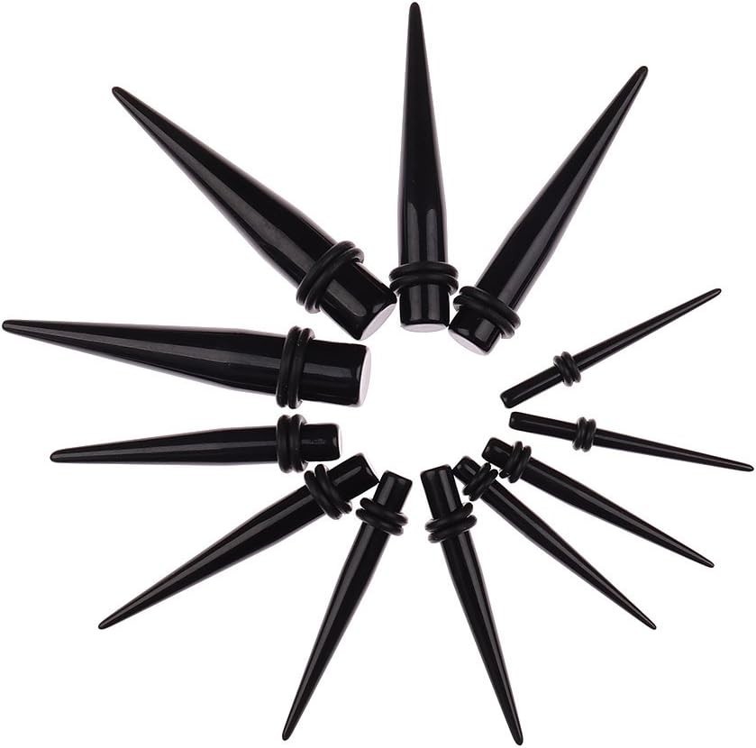 Versatile 50-Piece Ear Gauges Expander Set: Tapers, Silicone & Plugs Included