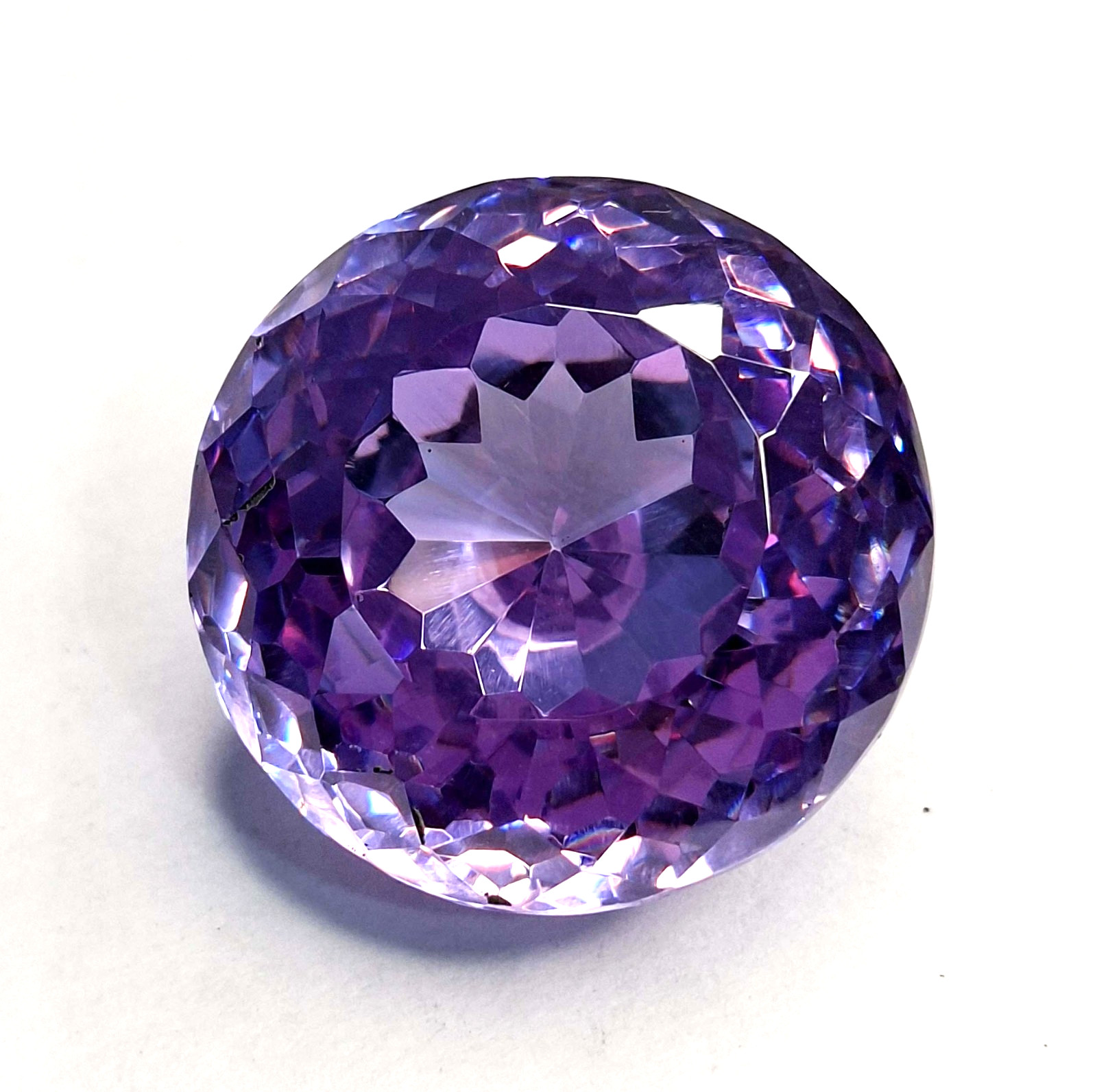Natural Purple Zircon Round Cut 158-160 Ct Certified Loose Gemstone RK859