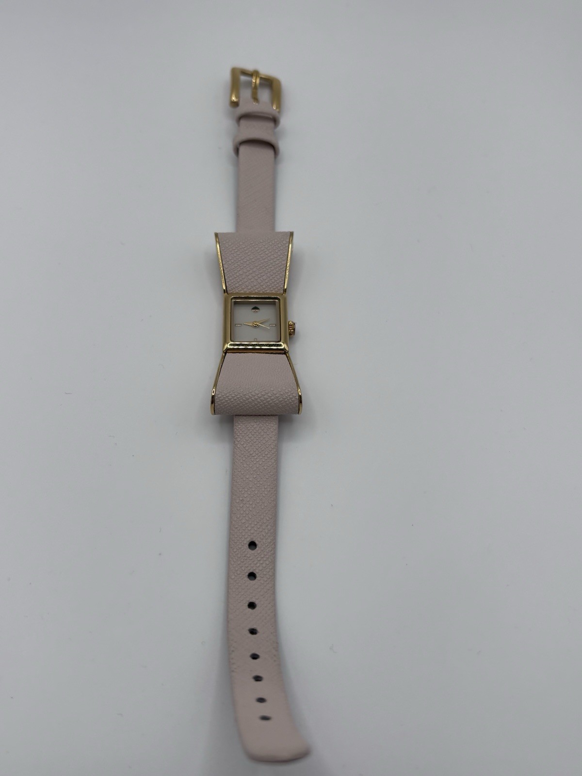 Kate Spade Bow Shape Watch, Ivory, Saffiano Leather/Gold, Kenmare Working