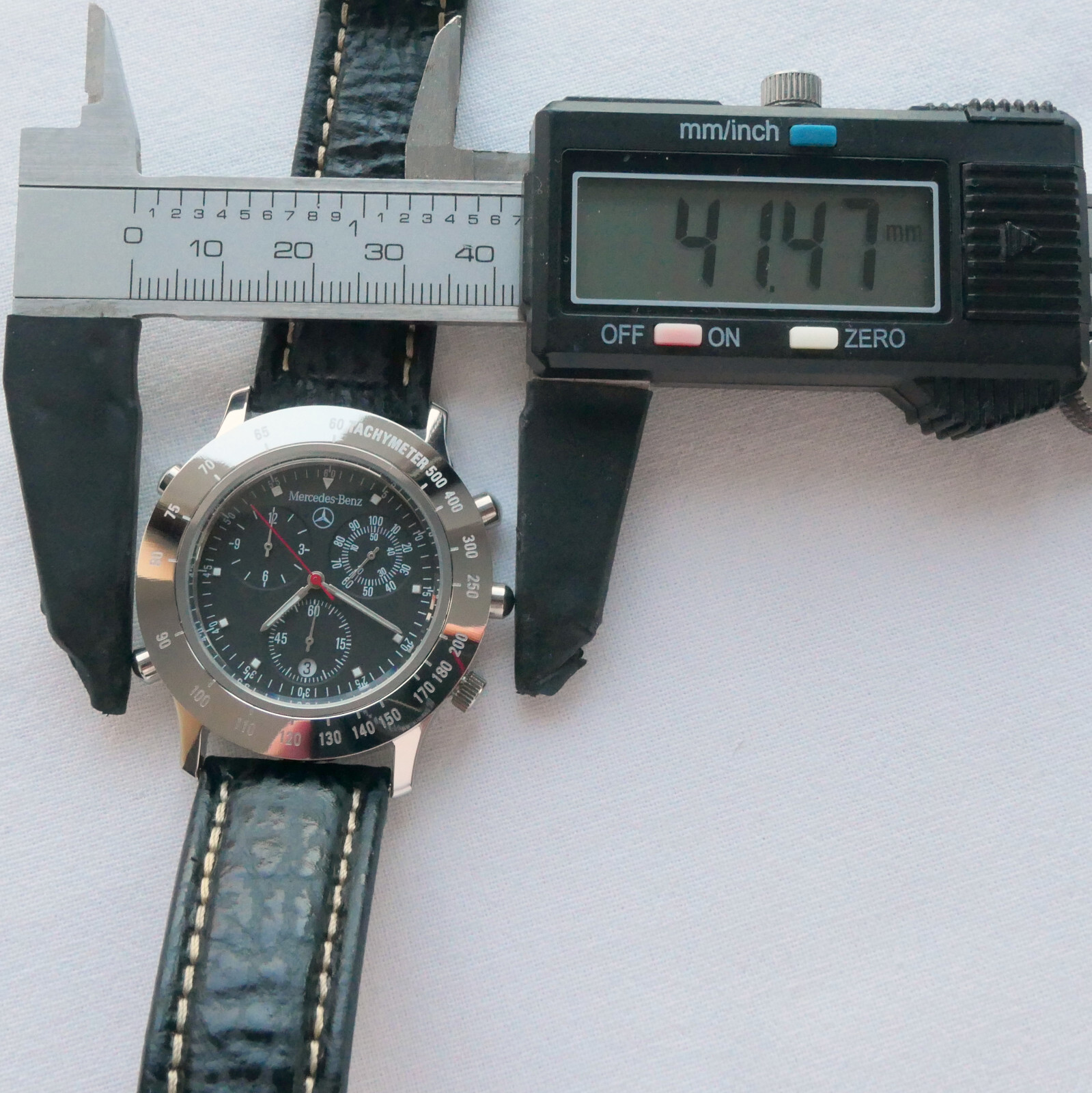 Mercedes Benz Classic Sport Car Driver Acessory Fortis Alarm Chronograph Watch